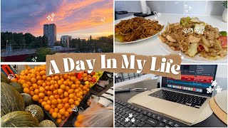 A Slow & Productive Weekend🌿Local Market Grocery Shopping | Cooking & Studying | Silent Vlog |Vlog26