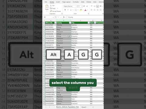Hide or Unhide Columns Instantly in Excel with This Simple Shortcut!