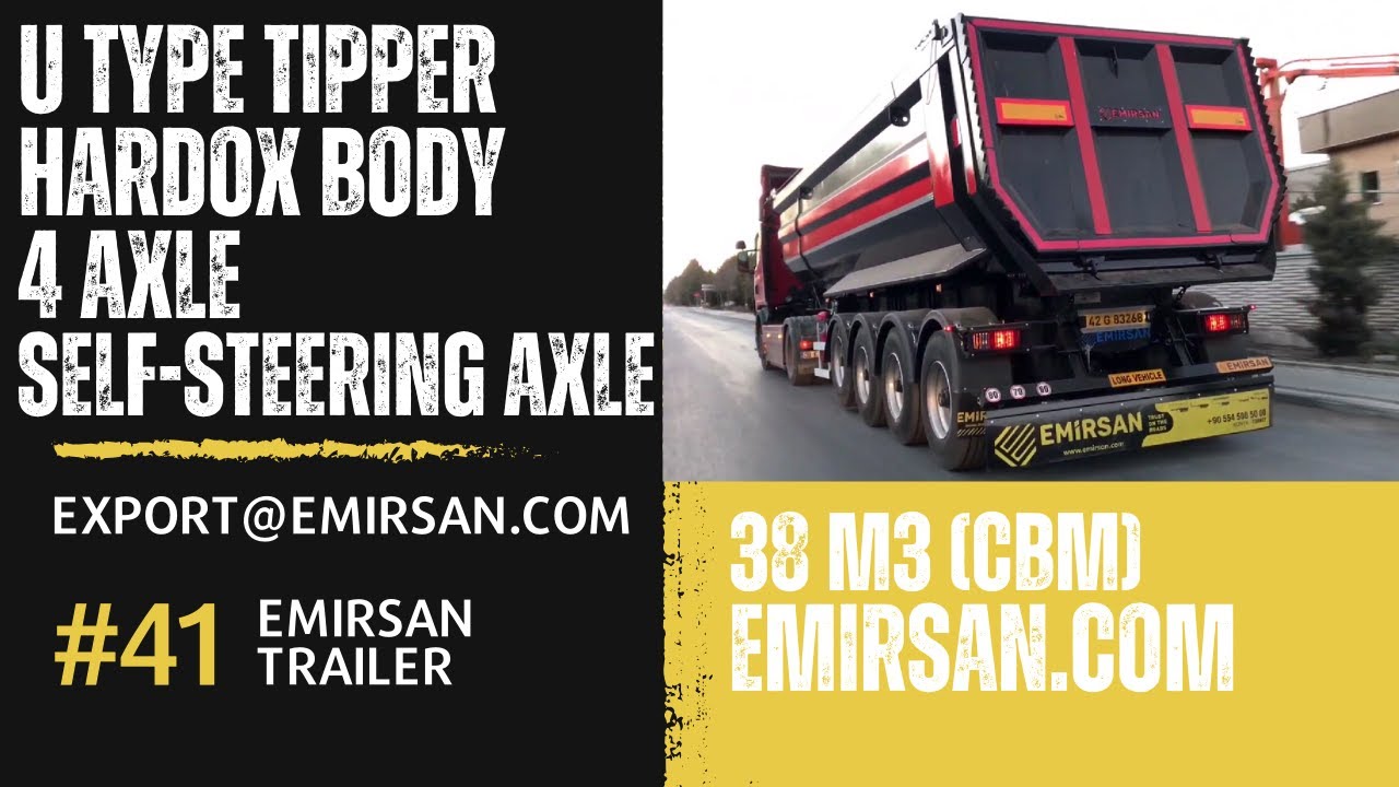 38 m³ U-Type Hardox Tipper Semi Trailer