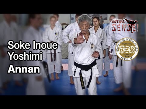 Soke Inoue Yoshimi teaches kata Annan & bunkai - Seminar Italy 2013