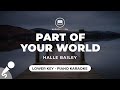 Part Of Your World - Halle Bailey (Lower Key - Piano Karaoke)