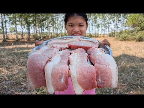 Best Fried Pork Belly Recipe | How to Cook Pork Belly | Pork Belly Salad Cooking for Lunch