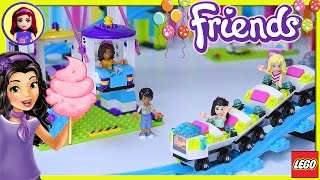 Lego Friends Amusement Park Ferris Wheel Roller Coaster Part 2 Build Review Silly Play - Kids Toys