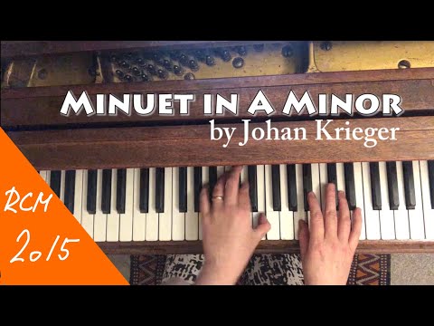 RCM 1 Piano Repertoire - Minuet in A Minor by Johann Krieger