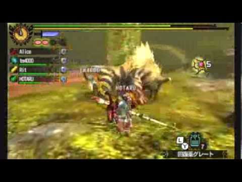 Kogath - Monster Hunter 4 - Rajang Insect Staff Gameplay
