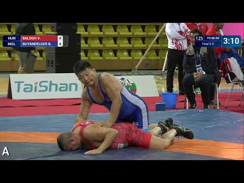 BRONZE FS - 88 kg: V. BALOGH (HUN) v. B. BUYANDELGER (MGL)