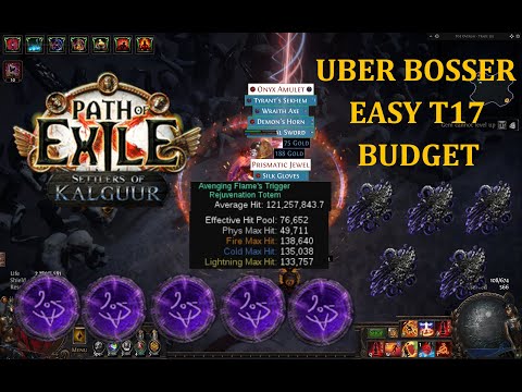 Poe 3.27 | Budget | Uber Boss Killer | Easy T17 | Cheapest Build | Tanky | High DMG| Flamewood Totem