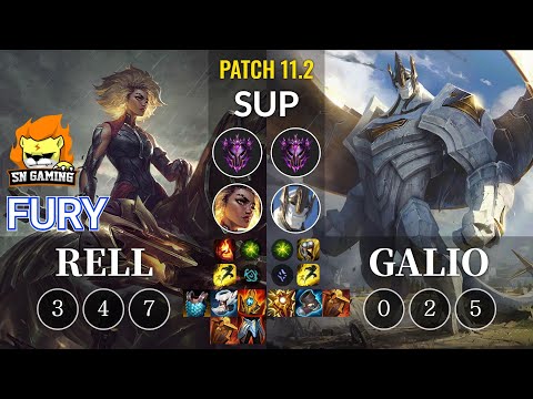 SN Fury Rell vs Galio Sup - KR Patch 11.2
