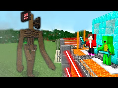SIREN HEAD vs Security House in Minecraft Challenge Maizen JJ and Mikey