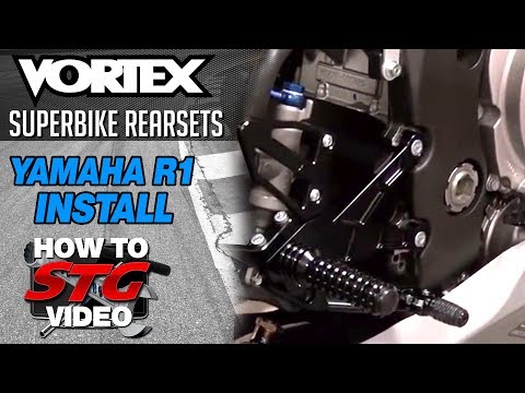 How to install Vortex Superbike Rearsets on a 15-17 Yamaha YZF-R1 from Sportbiketrackgear.com