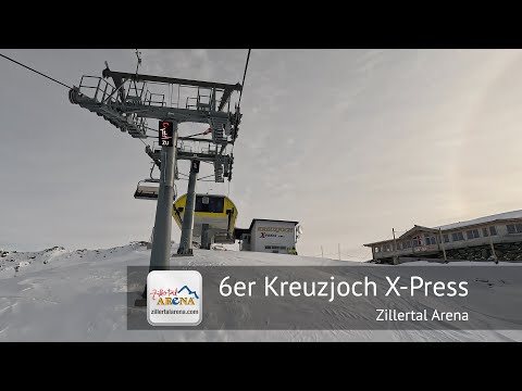 6er Kreuzjoch X-Press (Winter) Full Ride - Zillertal Arena | Built by Doppelmayr in 2007