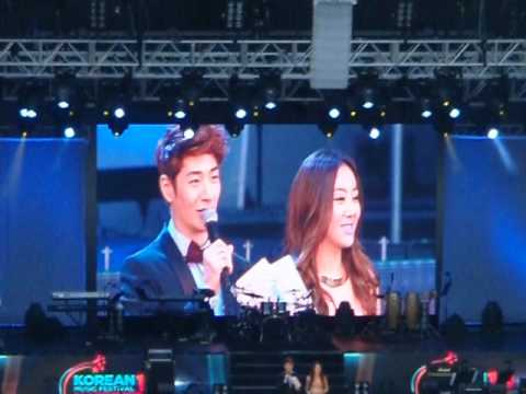 120428 Son Ho Young (G.O.D.) and Narsha (BEG)- MCs for KMF Hollywood Bowl