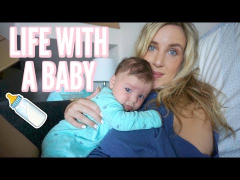 DAY IN THE LIFE WITH A NEWBORN | NEW MOM VLOG! 6 WEEKS OLD Video