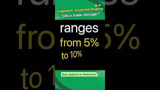 Guidelines Pitclosure of Silica fume dosege?#building  #manufacturing #microsilica