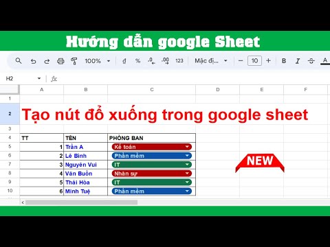 Tạo combox đổ xuống trong SpreadSheets