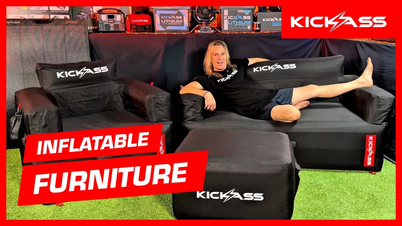 Introducing the KickAss Inflatable Sofa, Armchair and Ottoman!