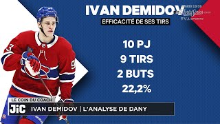 Demidov: ça va très bien... et il doit tirer au but plus souvent, selon Dany Dubé