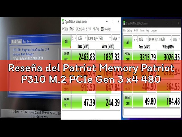 Vídeo relacionado con Patriot P310 M.2 PCIe Gen 3 x4 480GB SSD de bajo Consumo - P310P480GM28