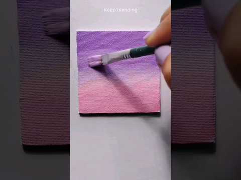 how to blend acrylic paint on canvas 😍💌☺#art #texture #artandcraft #creativity #diy #painting