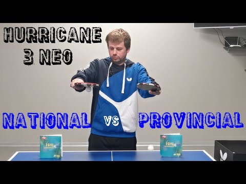 DHS Hurricane 3 NEO National vs Provincial 40 deg blue sponge
