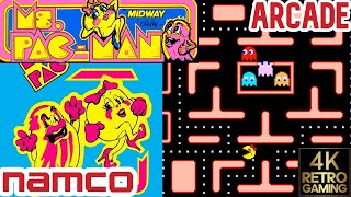 Ms. Pac-Man Arcade ( Namco 1981 ) 4k Gameplay