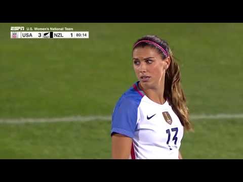 Alex Morgan EXTENDED CUT: Scores 75th USWNT Goal v. NZL, Ties Cindy Parlow (7th All-Time) - 9-15-17