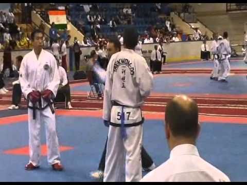 2010 World ITF Taekwon-Do Championships in Belarus, Veteran -73kg sparring Sato Moto 1