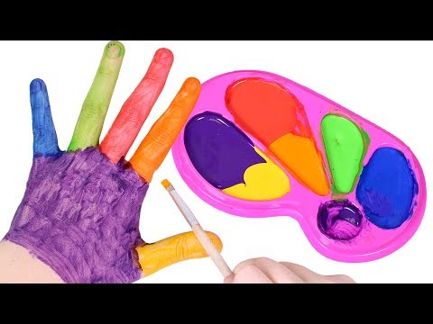 🎨 LOS COLORES 🎨 Aprendemos los colores pintando la mano de colores | Aprender jugando