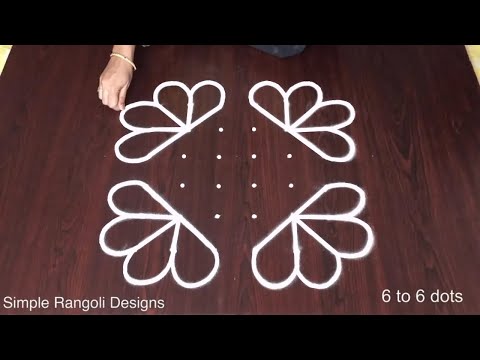 Flower Designs Chukkala Simple Trendy Kolam