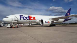Fedex Boeing B 777-200F Engine test in CGN