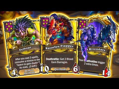 Best Quilboar Game This Season? Gem Barrage Quilboars | Hearthstone Battlegrounds