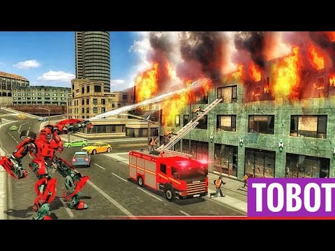 Tobot Fire truck REAL robot transformation. Robot TRANSFORMER Hd android game