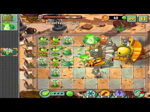 Plants vs Zombies 2: Ancient Egypt Day 25 -  Final Boss Fight