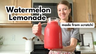 My Quick & Easy 5-MINUTE Watermelon Lemonade from Scratch!