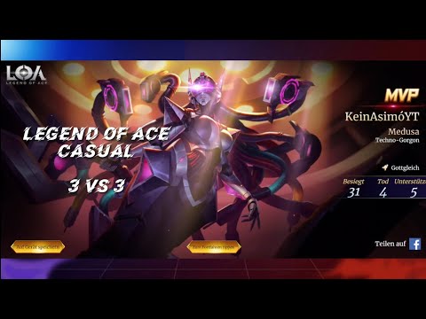 Legend of Ace : Casual Medusa - Sakuran [Insane OP Medusa destroy 100% Flora winrate (Part 2) sry 😓]