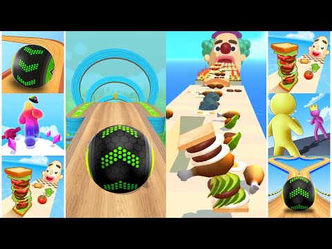 Going Balls, Sandwich Runner, Blob Runner 3D, Giant Rush New Hyper Casual Games Android,iOS