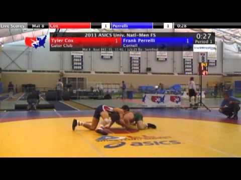 University Freestyle Semifinal 55kg - Frank Perrelli vs. Tyler Cox