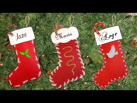 Bricolage bas de Noël à imprimer