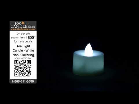 White Non-Flicker Battery Operated Tea Lights by intelliFLAME