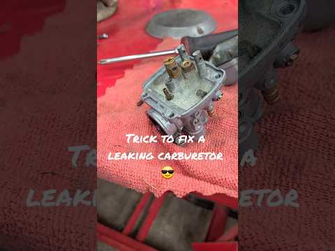 Trick to fixing a leaking carburetor. #mechanic #hack #carburetor  #howto #motorcycle