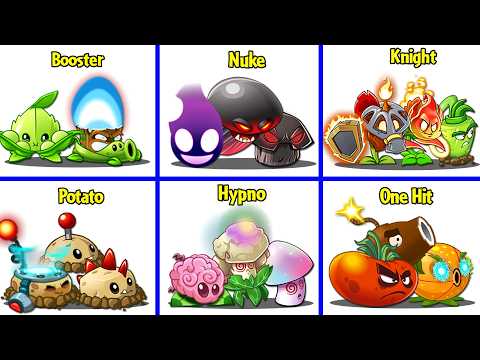 20 Team Plants LEVEL 1 vs All Team Zombies - Who Will Win? - PVZ 2 Battlez