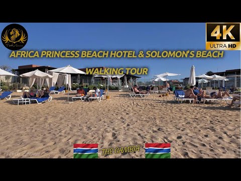 African Princess Beach Hotel & Kotu Beach Virtual Walking Tour In The Gambia, Weat Africa.