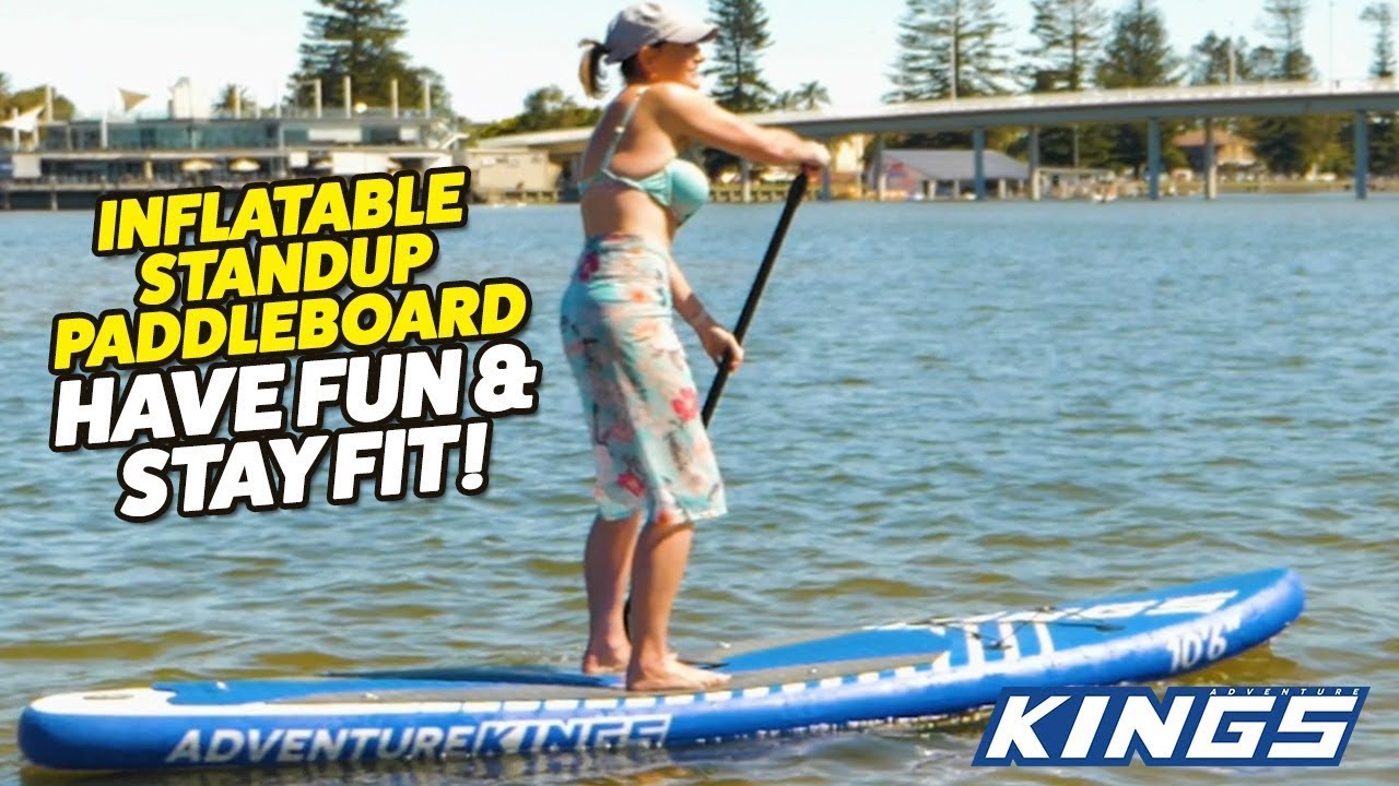Watch video Adventure Kings Inflatable Standup Paddleboard - Have Fun & Stay Fit! Now Adventure Kings Inflatable Standup Paddleboard - Have Fun & Stay Fit!