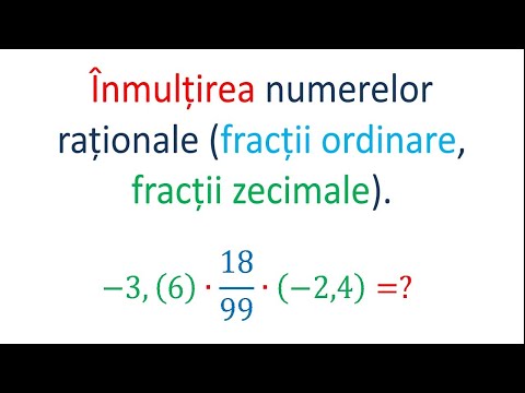 Inmultirea numerelor rationale
