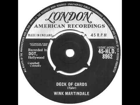 UK New Entry 1959 (176) Wink Martindale - Deck Of Cards