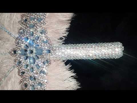 Brides feather fan-  Gatsby feather fan bouquet
