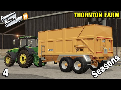 NEW TRAILER AND NEW FIELD Thornton Farm Timelapse - FS19 Ep 4