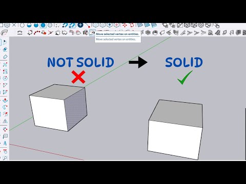 HOW TO CONVERT NOT SOLID OBJECT TO SOLID???? #sketchup #tutorial #malayalamtutorials #3dtrick