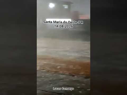 Temporal de granizo em Santa Maria do Oeste-PR (14/08/26)