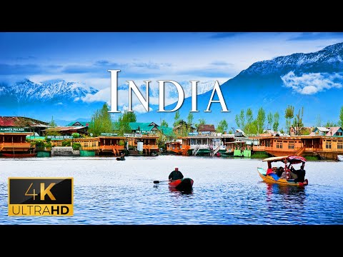 FLYING OVER INDIA (4K Video UHD) - Relaxing Music With Beautiful Nature Video For Stress Relief